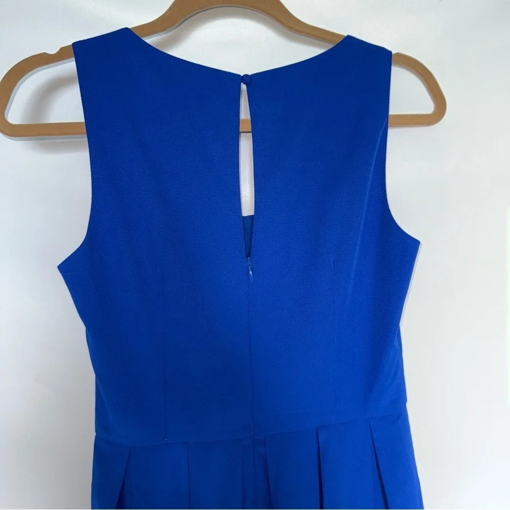 Brixon Ivy Vibrant Blue Sleeveless Dress with Eyelet Detail size small back zip‎